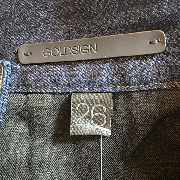 Goldsign Wide-Leg Pleated Denim Trousers | Made in USA, Size 26 - Picture 7 of 14